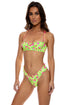 Luli Fama Ti Amo Ruffle Trim Reversible Banded High Leg Wavy Back Bottom